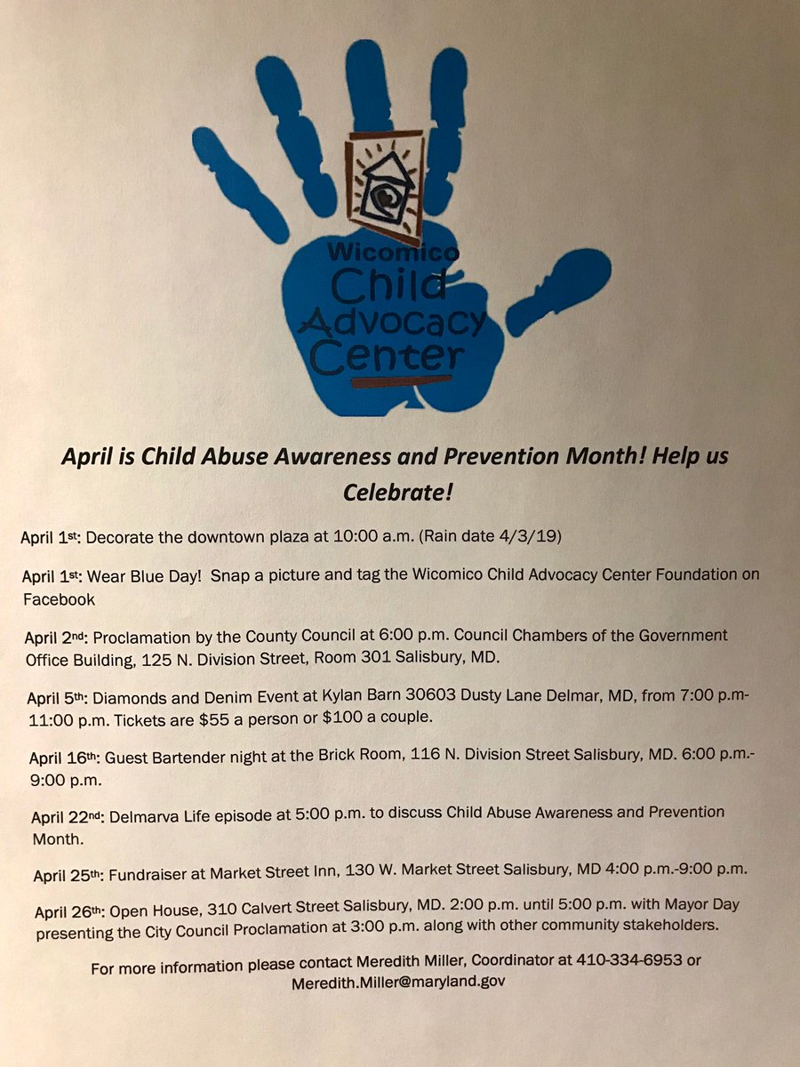 agleason107's tweet photo. There are still a couple of events left this month. Stop by Market Street on Thursday 4/25 and come to our Open House on 4/26! 
#WicomicoCAC #SUSocialWork https://t.co/RctltWMSpg