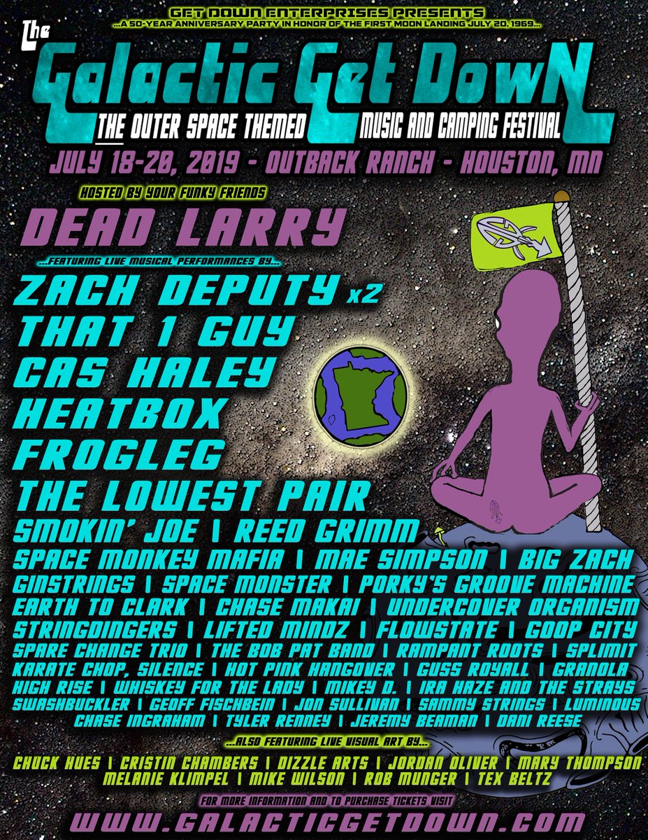 DeadLarry's tweet image. Make sure to check out our music festival this Summer!! The Galactic Get Down is weekend musical journey through the stars, and we would love for you to join us!! For more info visit galacticgetdown.com