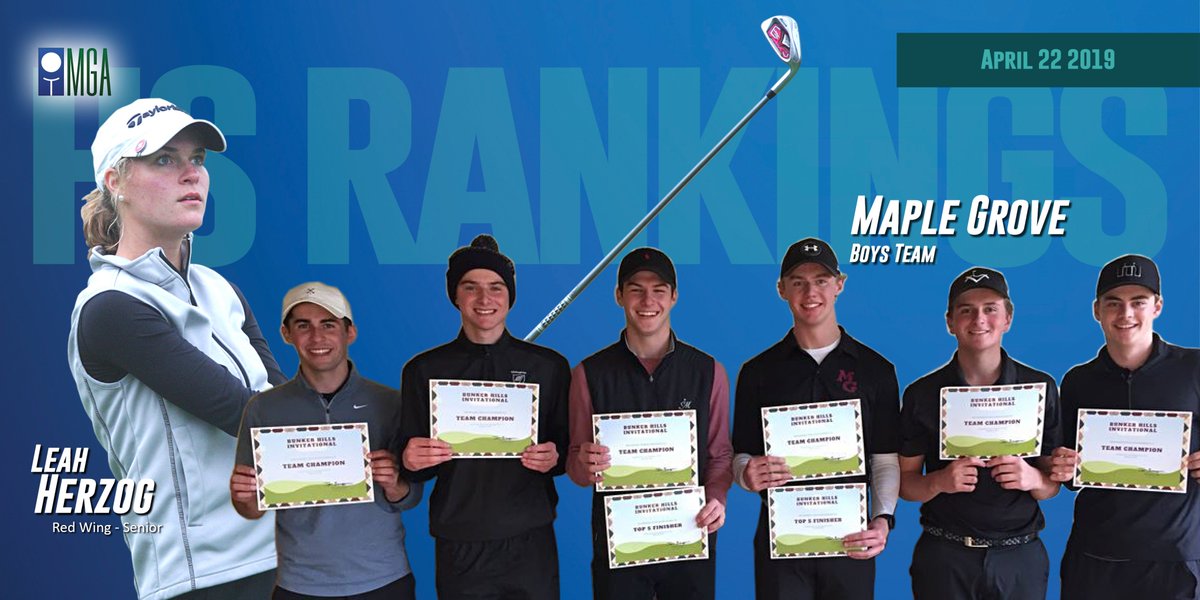 The new high school rankings are up! Leah Herzog jumped to #1 and the Maple Grove boys team faced some hard competition over the weekend, and came out as the victor, landing them on top. See the full rankings here:  mngolf.org/HighSchoolRank…