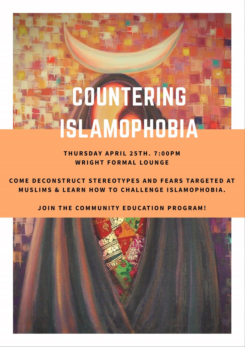 Don't forget to show up this Thursday at 7PM in the Wright Formal Lounge!