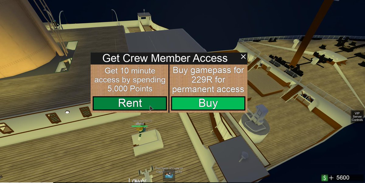 Amaze On Twitter Completing The Eggtanic Mission Gives Everyone 5 000 Points Which You Can Use To Try Out Crew Member Access 229 Robux Value For 10 Minutes Free Robloxtitanic Https T Co F1b3losk66 Https T Co Qsenyvmimx - roblox titanic vip server