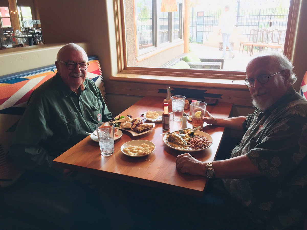 RogersSCPA's tweet photo. Lunch at Pueblo museum. Fry bread and beans with Bender https://t.co/us371PGVNs