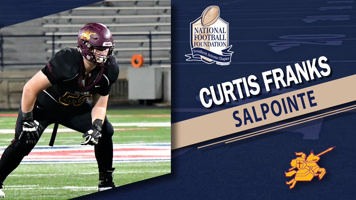 Let's take a moment to honor Salpointe's Curtis Franks! 🏈

✅ 3-year starter on O-Line
✅ 2018 AZ Coaches Association First Team All-State
✅ Salpointe's John Glinski Award Recipient
✅ 3.65 GPA while taking AP &amp; Honors courses