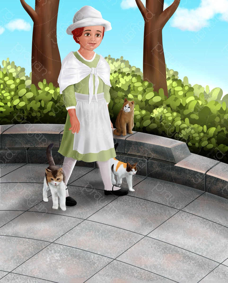 SeaperPowers's tweet photo. Wherever Riley goes, her cats follow. Read more in #SeaperPowers: The Red Cap, available now! #KidLit #TheRedCap #ChildrensBooks #Education #K12 #Reading #Family https://t.co/xASUsGHlO4 https://t.co/qgZgGSRMHl