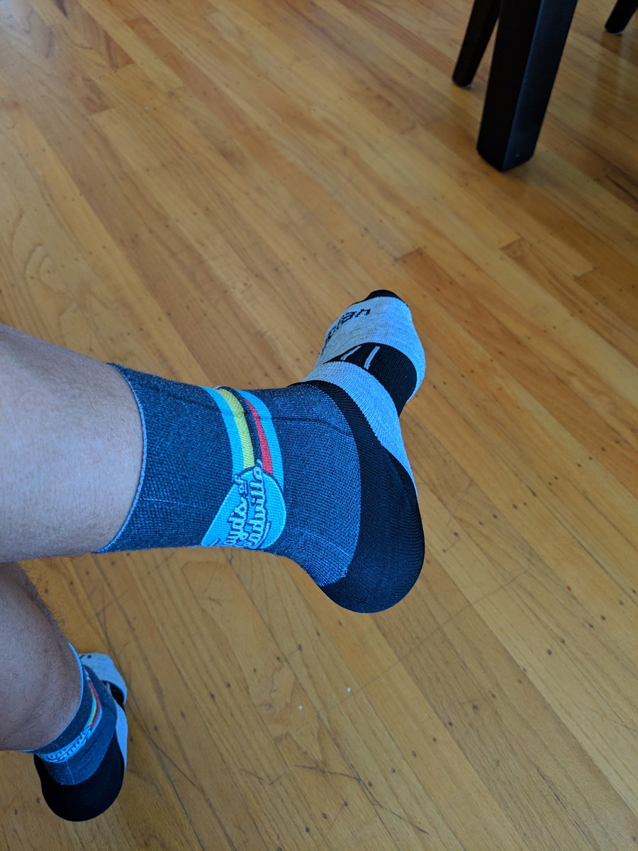 Quan's tweet image. Obligatory #sockdoping pics