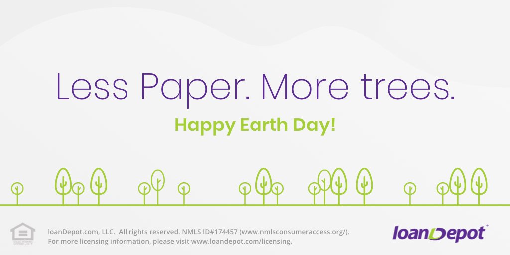 loanDepot's tweet image. Nothing makes us—and you—happier than less paper. Check out our mello smartloan and experience the virtually paper-free mortgage alternative today: bit.ly/mellosmartloan… #simplesecuresmart #EarthDay2019