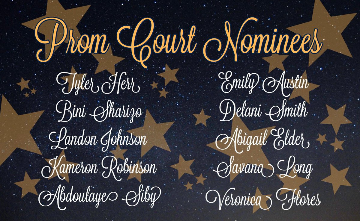 Eaton2019's tweet photo. Congratulations to our 2019 Prom Court!

Voting will begin on next week! The winners will be announced on prom night. https://t.co/HXMXaS3UqR