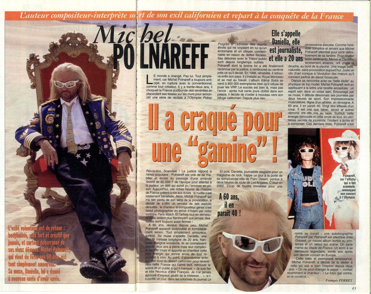 MuseeMichel's tweet photo. "ici. Paris" N° 3090, 21 au 27 Septembre 2004.  <2 pages> #michelpolnareff https://t.co/Y2uusKNMy9
