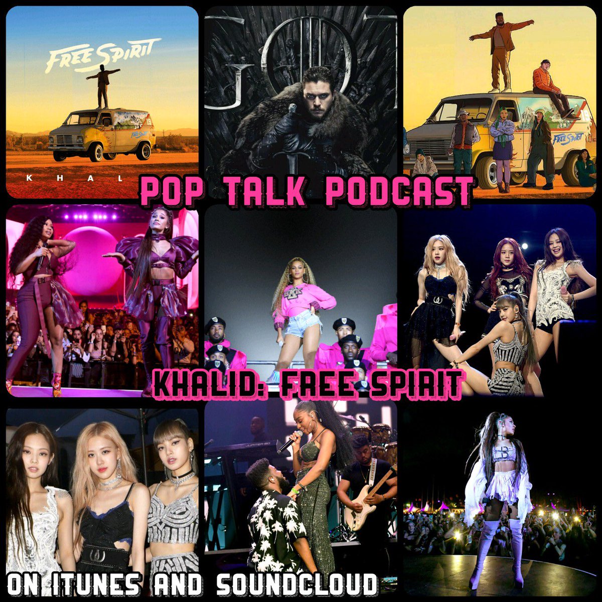 Pop_Talk_'s tweet photo. Hey guys! This week, "Can't we just talk?" about Khalid's new album Free Spirit

GoT fans, what did you all think!? We'll tell you what we thought

We're also talking Coachella 2019 and Beyonce's "Homecoming" on Netflix!

https://t.co/mbTmNWRuhr
https://t.co/rOvB4aRKq0 https://t.co/XfNPZQI3x4