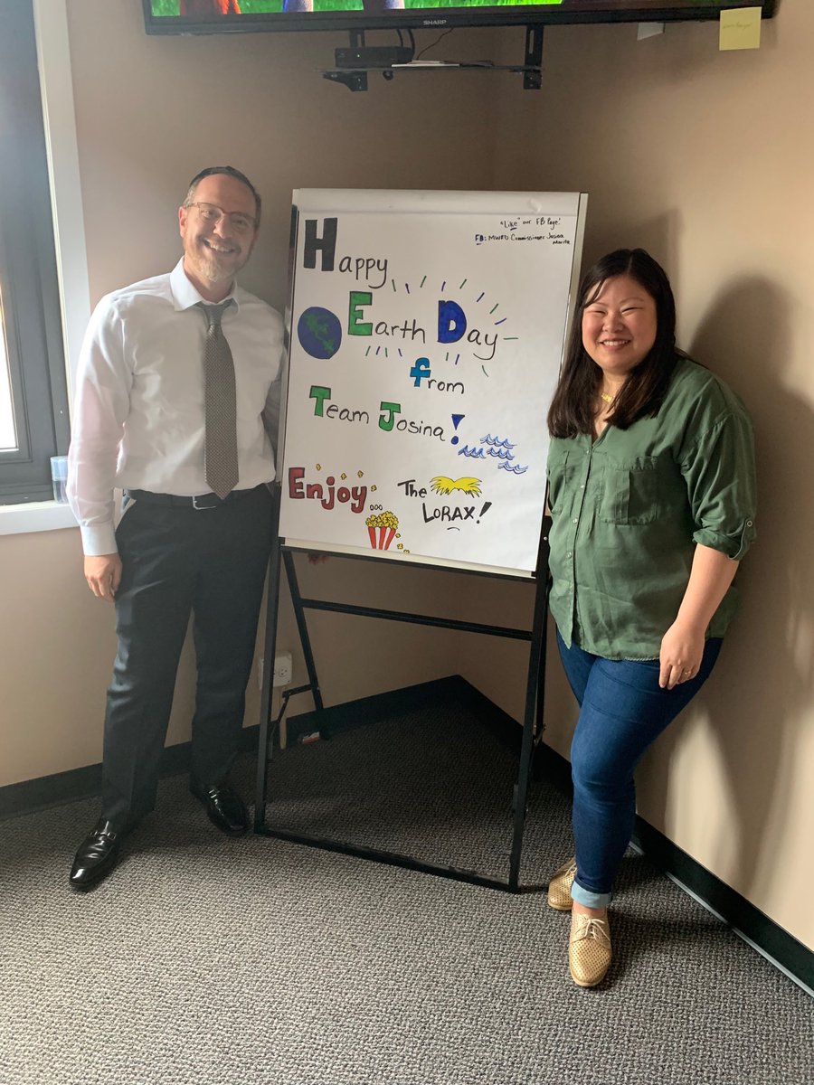 ymkalish's tweet photo. Enjoying Earth Day with ⁦@JosinaMorita⁩ at the ⁦@NilesDems⁩ office! https://t.co/a4zUd89DMl
