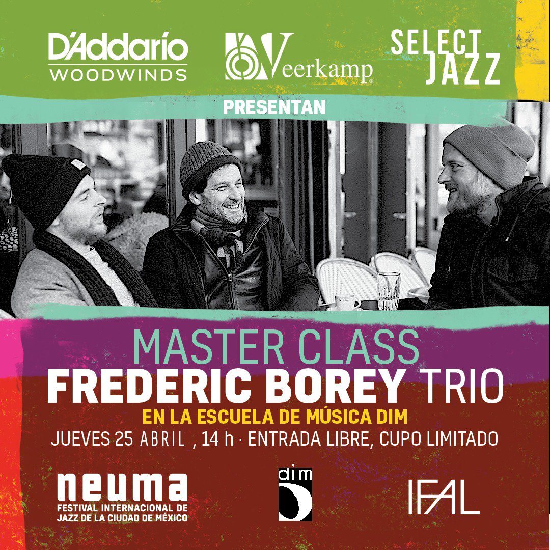 "El sonido y la importancia de ejercicios básicos " No te pierdas a Frederic Borey aquí en #EscueladeMúsicaDIM. Entrada libre. Abierto a todo público.