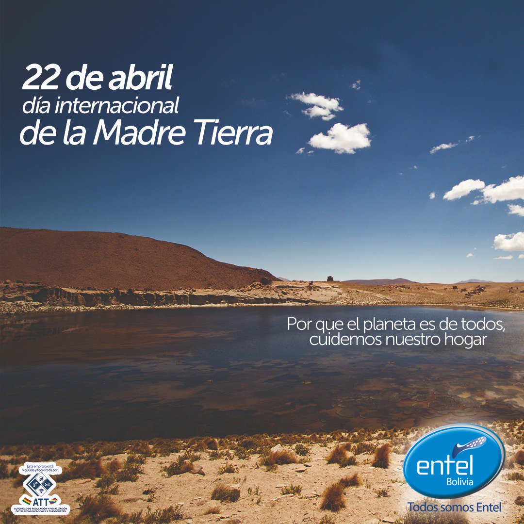 Día internacional de la #MadreTierra ¡Cuidemos nuestro hogar! #22DeAbril <a href="/AmbienteyAgua/">Viceministerio de Riego y Agua Potable</a>