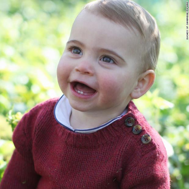 CNN's tweet photo. Louis was born on April 23, 2018, becoming fifth in line to the throne behind his older siblings Prince George and Princess Charlotte, ages 5 and 3. https://t.co/EesYqEMMA9 https://t.co/vfk6MgWuF9