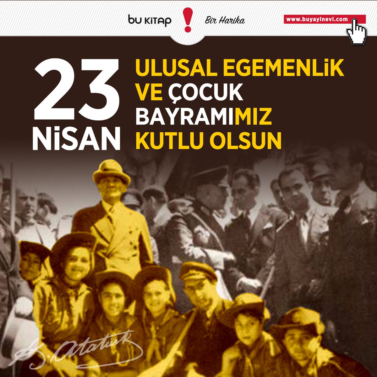 Atatürk'ümüzün armağanı 23 Nisan Ulusal Egemenlik ve Çocuk Bayramımız kutlu olsun.
#23Nisan
#Atatürk
#MustafaKemalAtatürk