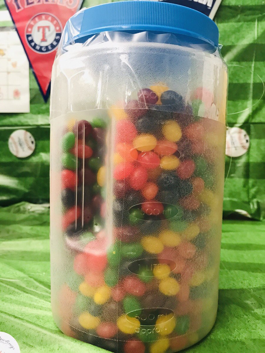 Happy National Jelly Bean Day! 
We are celebrating in style with a good ole fashioned #jellybeancountingcontest 

How many do YOU think are in the container?

#JellyBeanDay #LifeatATT #RontourageATT 
<a href="/CJLaBoard/">Carolina Texan</a> <a href="/joe_farrell21/">Joe Farrell</a>