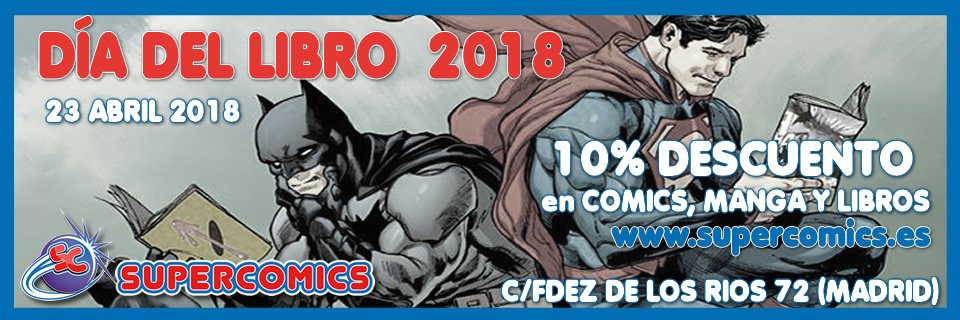 SuperComicsShop's tweet photo. 📚 DIA DEL LIBRO 📚 2019 en SUPERCOMICS - 💰 10% de DESCUENTO 💰 - https://t.co/sfevUbVTcb https://t.co/9mqQ3Ls13o