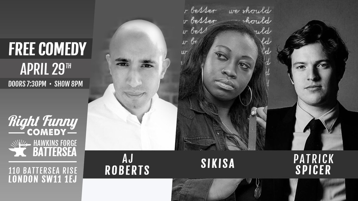 We are literally rebranding Mondays with #FreeComedy at <a href="/hawkinsforge/">Hawkins Forge</a> - see you at 7:30 #battersea #clapham #standupcomedy