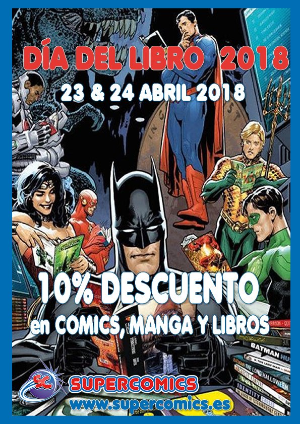 SuperComicsShop's tweet photo. #DiadelLibro2019 en @SuperComicsShop Entra en https://t.co/BFa56npdKS y consigue un 10% de #descuento en todos nuestros libros, cómics y manga ¡Un día para leerlos a todos! #descuento #tiendadecomics #librería #DiaDelLibro https://t.co/ryQwZah8Ra