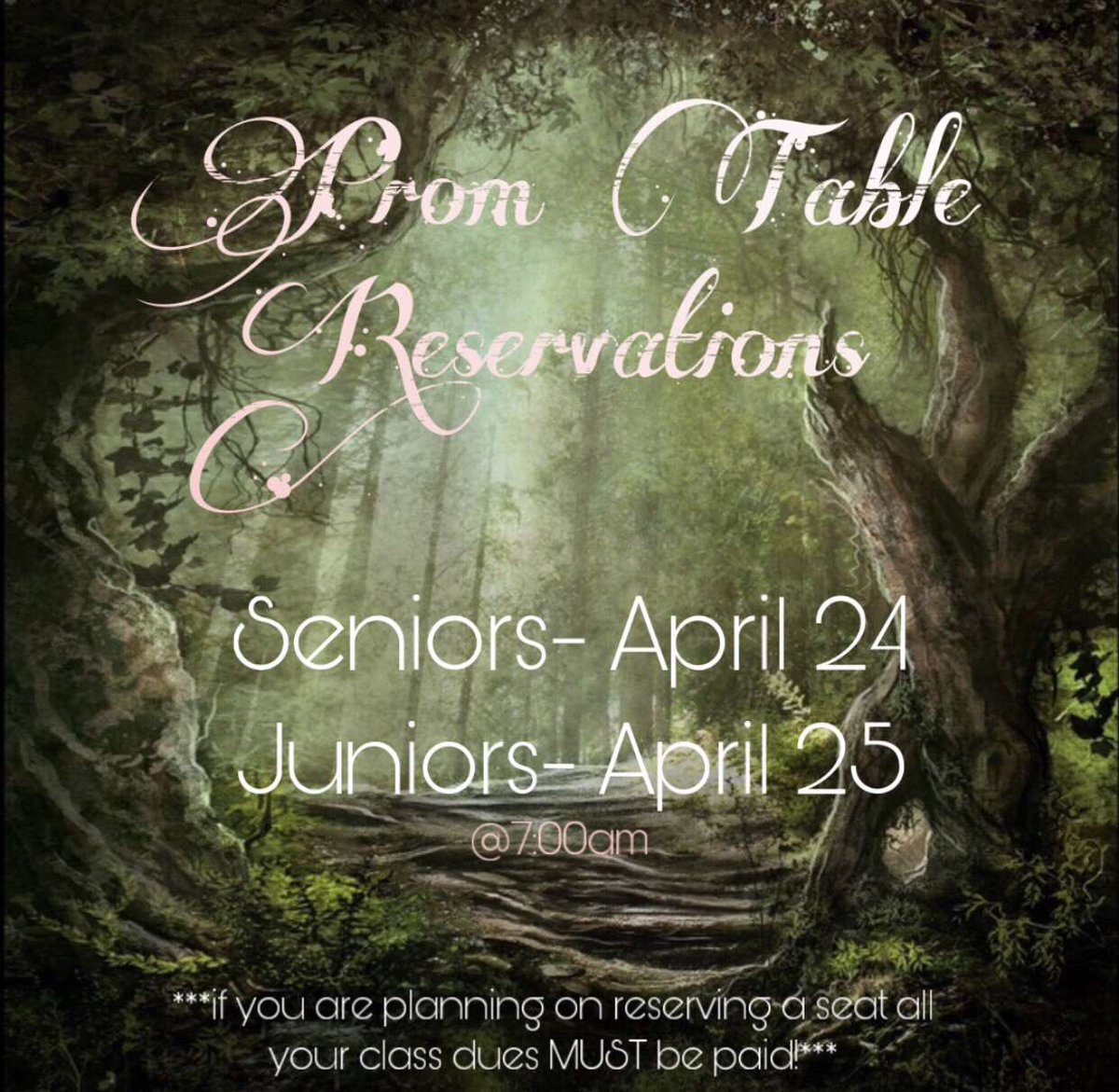 classof19rhs's tweet photo. Don’t forget table reservations are this Wednesday! If you are taking an outside date, please turn in the form, a copy of an id, and the $25 for the outside guest fee.
**$15 each chair** https://t.co/Fu3ZaFgJ42