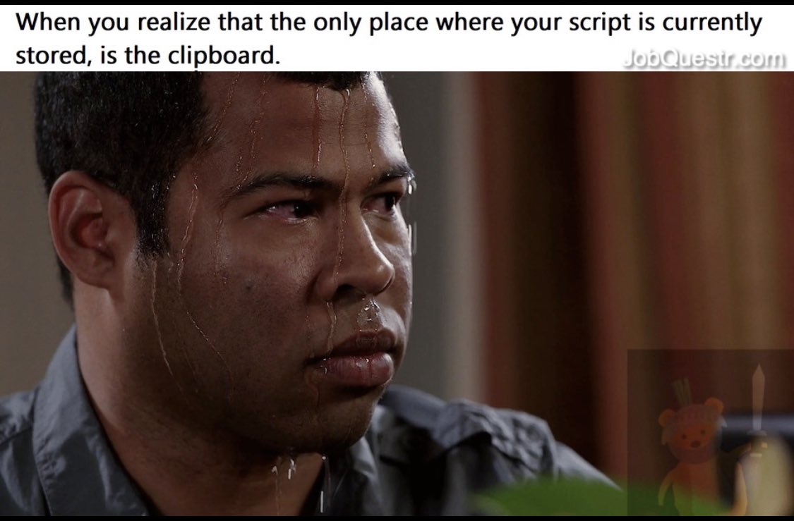 codehamster1's tweet image. DON’T TOUCH CTRL+C..... just don’t 😂😂😂
@codehamster1
#jobquestr #programmer #codinglife #coding #programminglife #opensource #python #java #javascript #bostondevelopers #bostoncoders #webdeveloper #php #typescript #css #bugsincode #recruiters #html #matlab #codinghumor