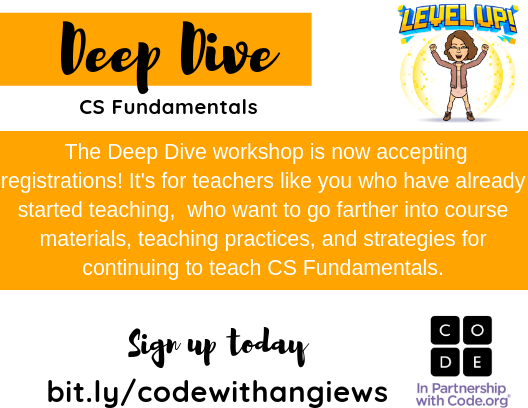mrskalthoff's tweet photo. Dive Deep w/me & @codeorg this summer for another professional learning opp in MN! #mncodes #cstamn @TokarczykSondra @tbarich @BellevilleKelly @KwinkREAD @kuskeedu @erinofferdahl @megsbauer @teacherhigs @concord_reads @MelisBrand @sunnylibrary621 @MalindaHammel @mrsanderle284 https://t.co/VxMo4foTBM