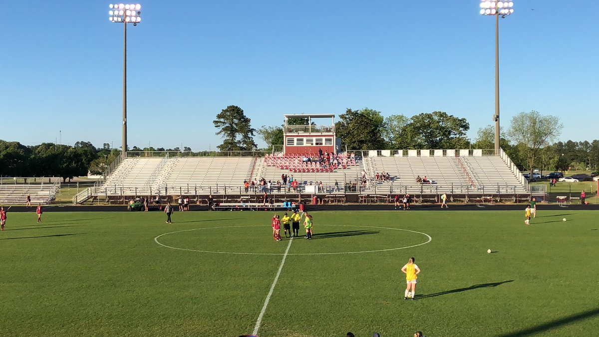 DFHSSoccer's tweet photo. Almost gametome here at South Aiken on a spectacular evening. The JV girls won in an exciting one 2-1 with the game winning goal scored by Allison Long with about 30 sec left in the match. The first goal was scored by Hollie Rabert. https://t.co/QNFiYGn6eB