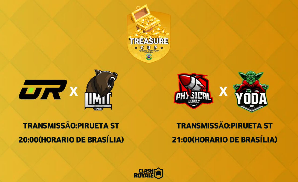 Hoje dois jogos abrem a semana!
<a href="/UrbanRoostersBR/">UrbanRoostersBR</a> x @Limit_eSportsCR 
<a href="/DeadlyPhysical/">Physical Deadly</a> x @YodaBr_ 

Canal:<a href="/Kawasantiago10/">Kawã Santiago</a> no YouTube

Á partir das 20:00,já vão no canal do Pirueta e vejam só jogão e não esquece de dar like!