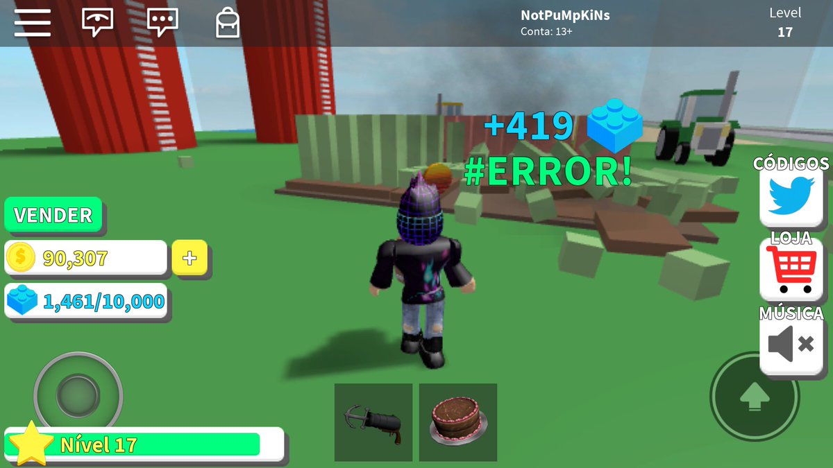 LatchIntoHere's tweet photo. @silkygames I was playing Destruction Simulator and I got this bug where it says #ERROR every time I destroy something https://t.co/j0vAD2Gk5l