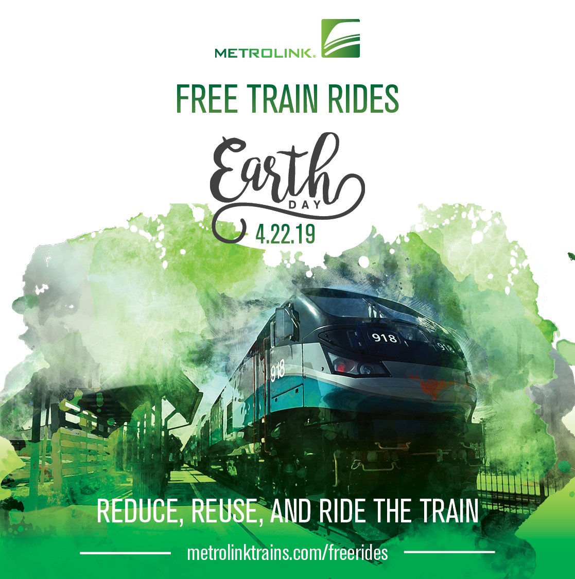 WeAreAnyone's tweet image. Happy #EarthDay! Anyone™ is proud and honored to have worked with @Metrolink to create this year's Earth Day campaign. From start to finish, this has been a labor of love and we hope everyone will Reduce, Reuse and Ride the Train today and every day! 🌎🚉