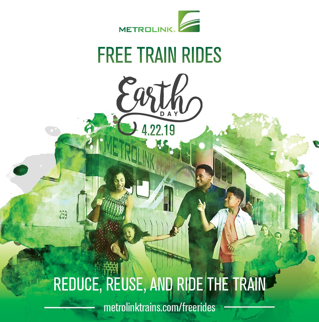 WeAreAnyone's tweet image. Happy #EarthDay! Anyone™ is proud and honored to have worked with @Metrolink to create this year's Earth Day campaign. From start to finish, this has been a labor of love and we hope everyone will Reduce, Reuse and Ride the Train today and every day! 🌎🚉
