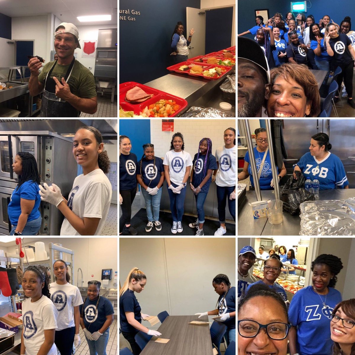 ZETASnOK's tweet photo. The Chi Zeta Chapter participated the the Zeta Oklahoma Day of Service. they worked to feed Oklahoma. This was an awesome experience for the residents of the Salvation Army, the community, and the sisterhood. Service brings us close. #Service #Since1936 #ChiZetaProud https://t.co/FhFsWoxld4