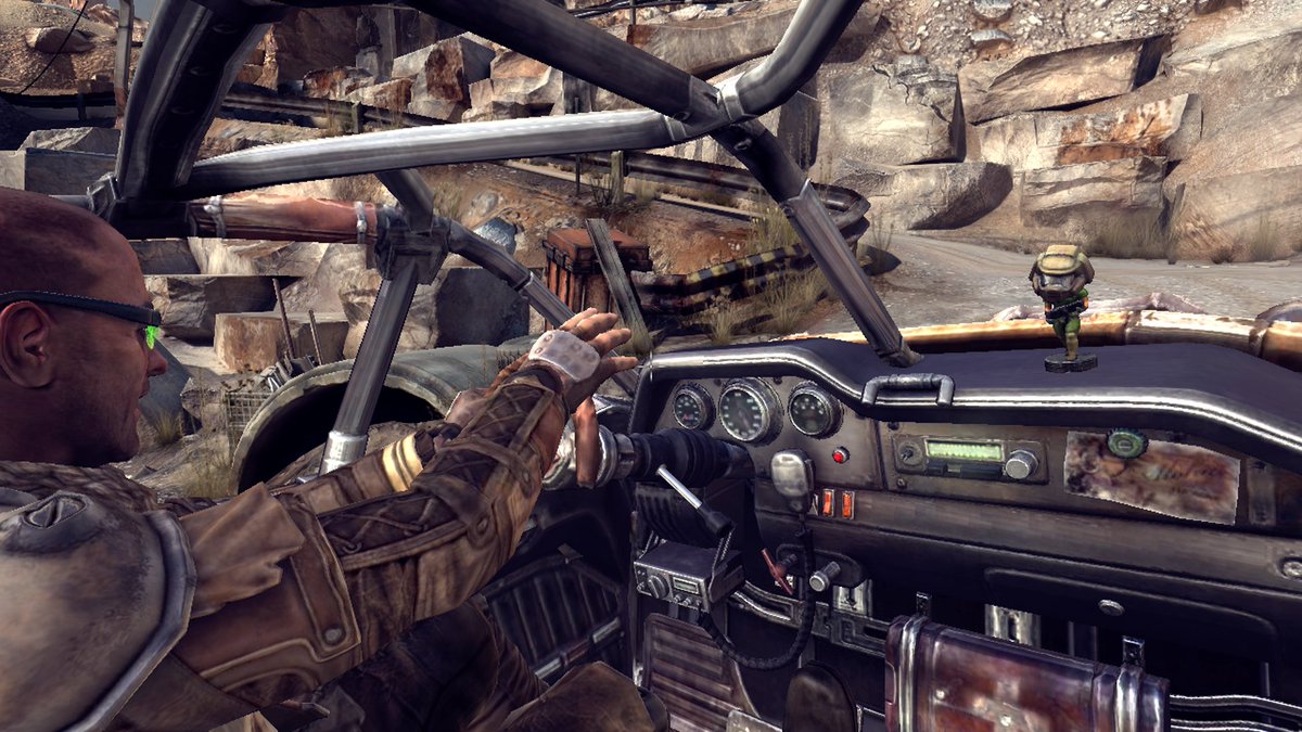 BrockBowen23's tweet photo. Is that a #Doom Guy bobble head? Totally missed this the first time playing #Rage. 

#XboxShare #xbox #gamer #fanboy #backwardscompatability #achievementhunting #bethesda https://t.co/5zdMeDGclW