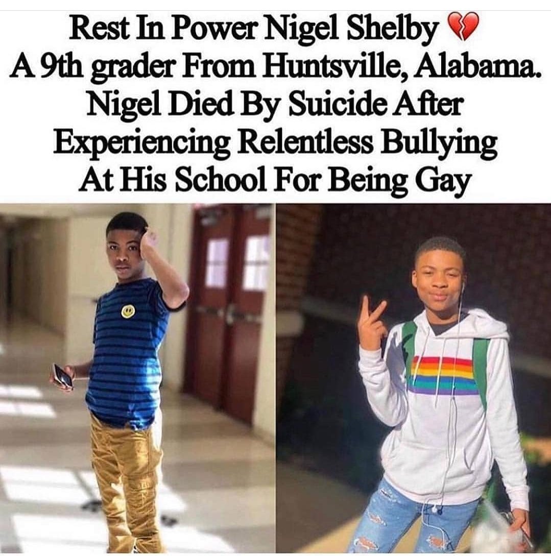 #NigelShelby literally heartbroken over this. Who teaches this Sick hatred or another Human being??!!What a beautiful Baby.  This world can be so evil sometimes. We have to fight hate with love🌻. All my love and prayers to you @longlivenigelshelby 🙏🏾🙏🏾#restinpowernigelshelby 🌈