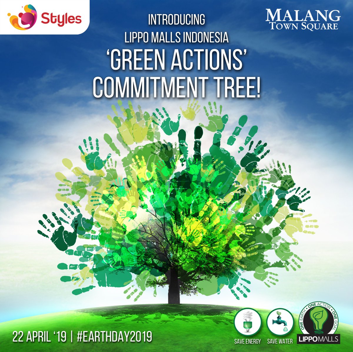 LIPPO MALLS INDONESIA is committed to support the global environmental campaign by implementing sustainable Green Actions to SAVE ENERGY &amp; SAVE WATER in more than 70 shopping malls. One Earth, One Action, One Goal for greener earth!
#EarthDay2019
#LippoMallsIndonesiaGREENACTIONS