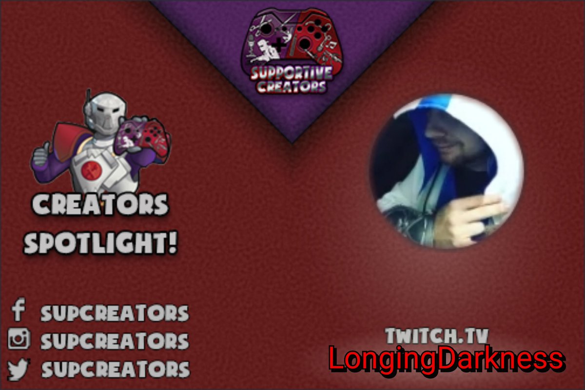 supcreatorsPRO's tweet photo. SC Spotlight Time!!!

@LongingDarkness is Live!
@
https://t.co/0HQxyLKH2i

#realsupport #pubg
@supcreators #JoinSC @MyGamingCareer #JoinMGC https://t.co/zhIlqd975c