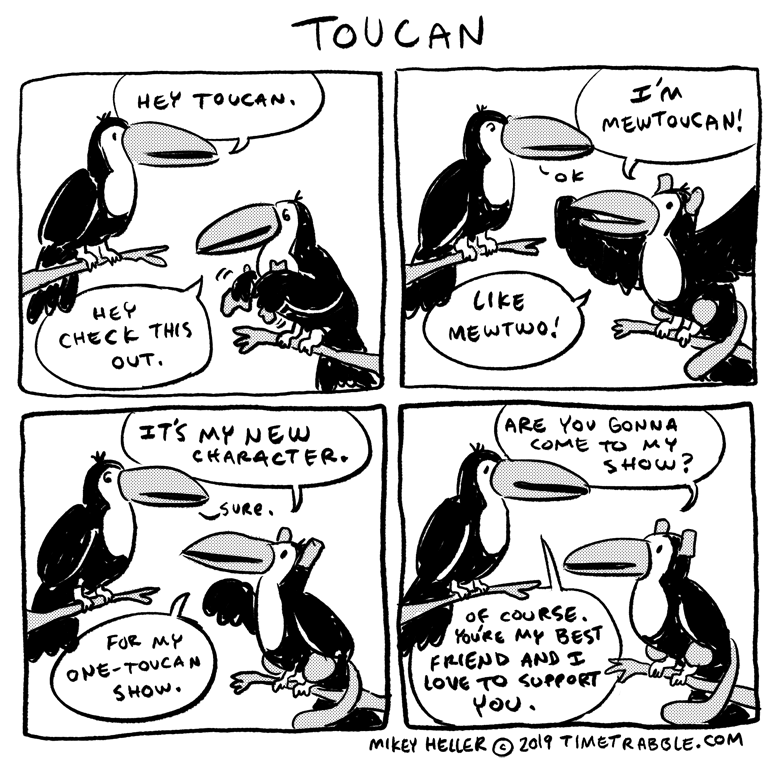 i drew a comic about some toucans 