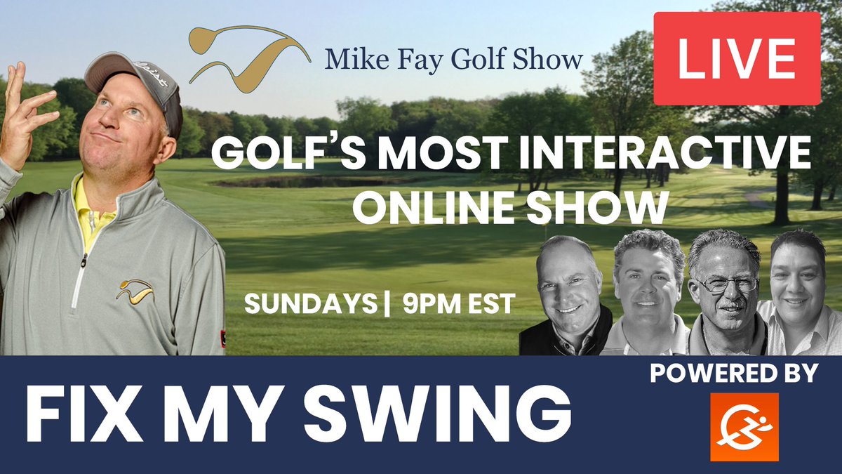 mikefaygolf's tweet image. MFG Show returns this Sunday at 9PM EST.  Need help with your golf game?  Send your swing into Fix My Swing mikefaygolf.com/fix-my-swing/ with @fgcards @BrentDavisGolf and @jasonhelmangolf #MFGShow #FixMySwing