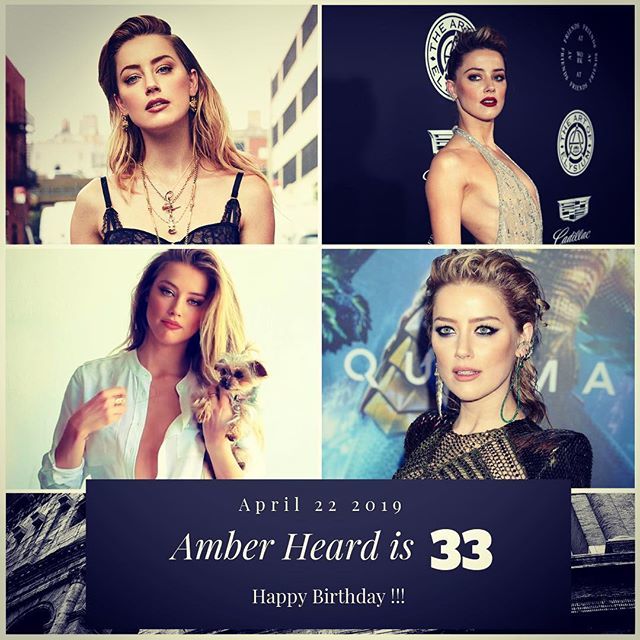 Actress Amber Heard turns 33 today !!!       to wish her a happy Birthday !!!  