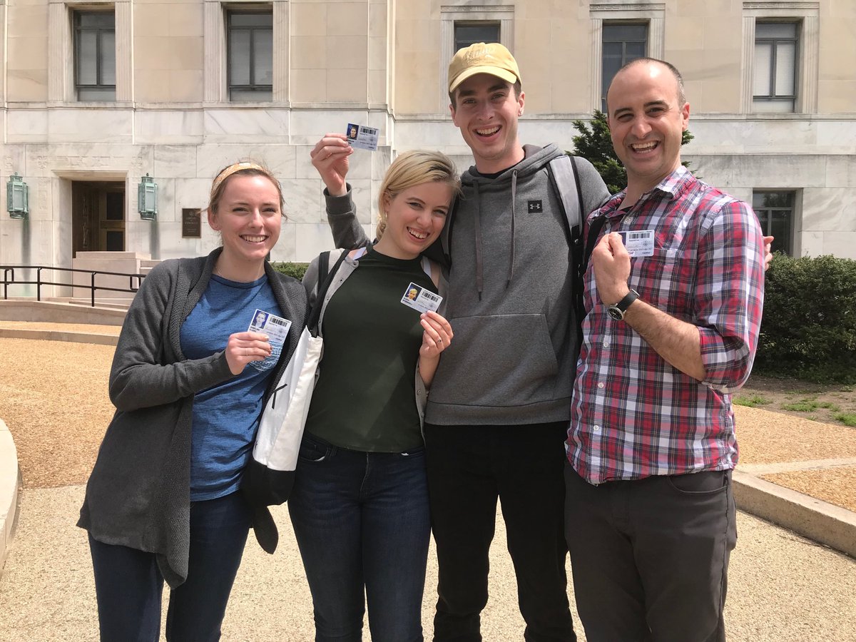 anniesroadtrip's tweet photo. Got to research at ⁦@librarycongress⁩ with ⁦@anogeen⁩ and ⁦@DavidsonCollege⁩ students today, thanks to funding from the Bacca Foundation.  We geeked out about getting our reader cards!   #undergraduateresearch #envirohumanities https://t.co/GJeH6I1mz9