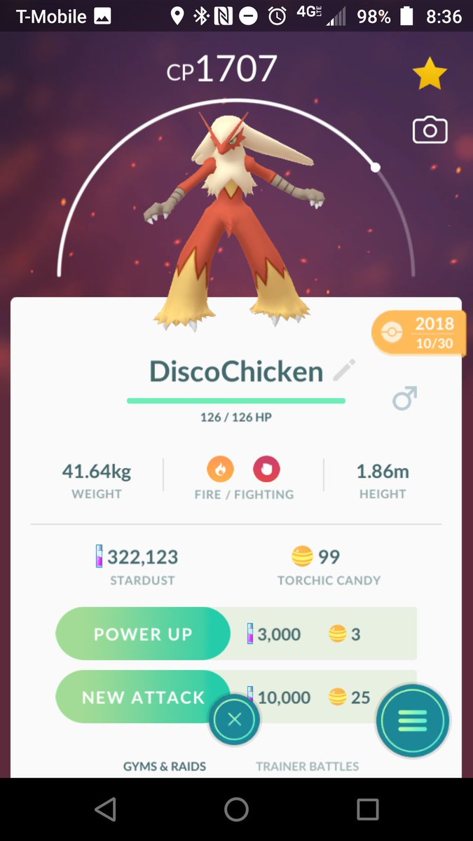 ScriptorMalum's tweet photo. @PokemonGo_Radio 
I hatched a high powered Tirtwig, too. Also, here's my Family Guy Chicken Fight contender.
#PokemonGO https://t.co/2dF13vXgUk