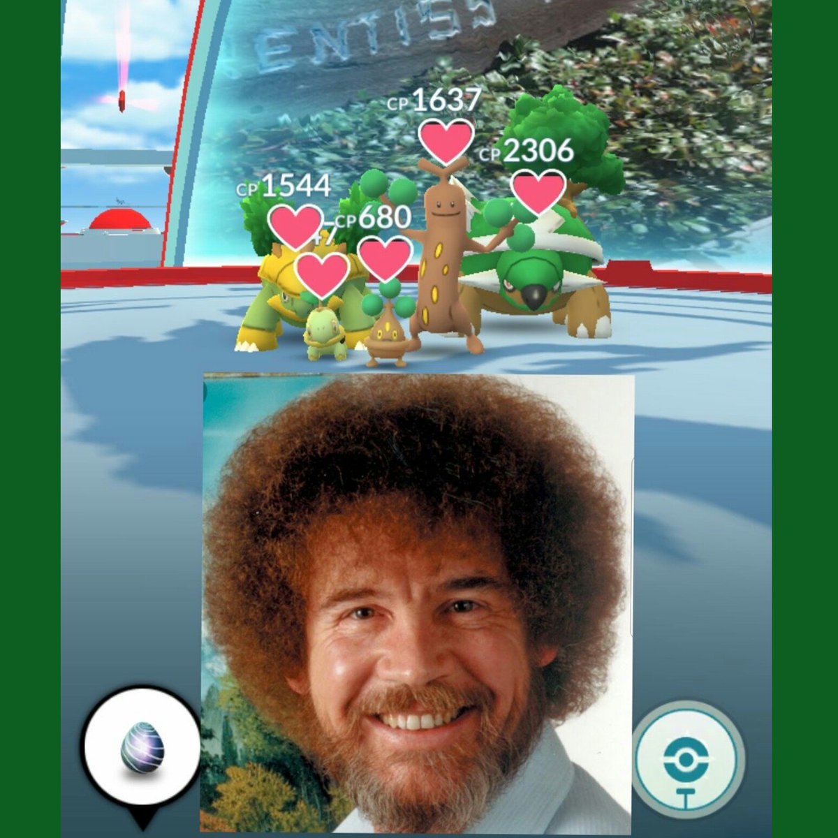 totalmonsense's tweet photo. "Happy Little Trees" by @TostedCheese on Twitter. Happy Earth Day! ๐ #earthday #treetheme #gardentheme #bobross #happylittletrees #pokemongo #themegym #teamvalor https://t.co/wPMjQXxz9N