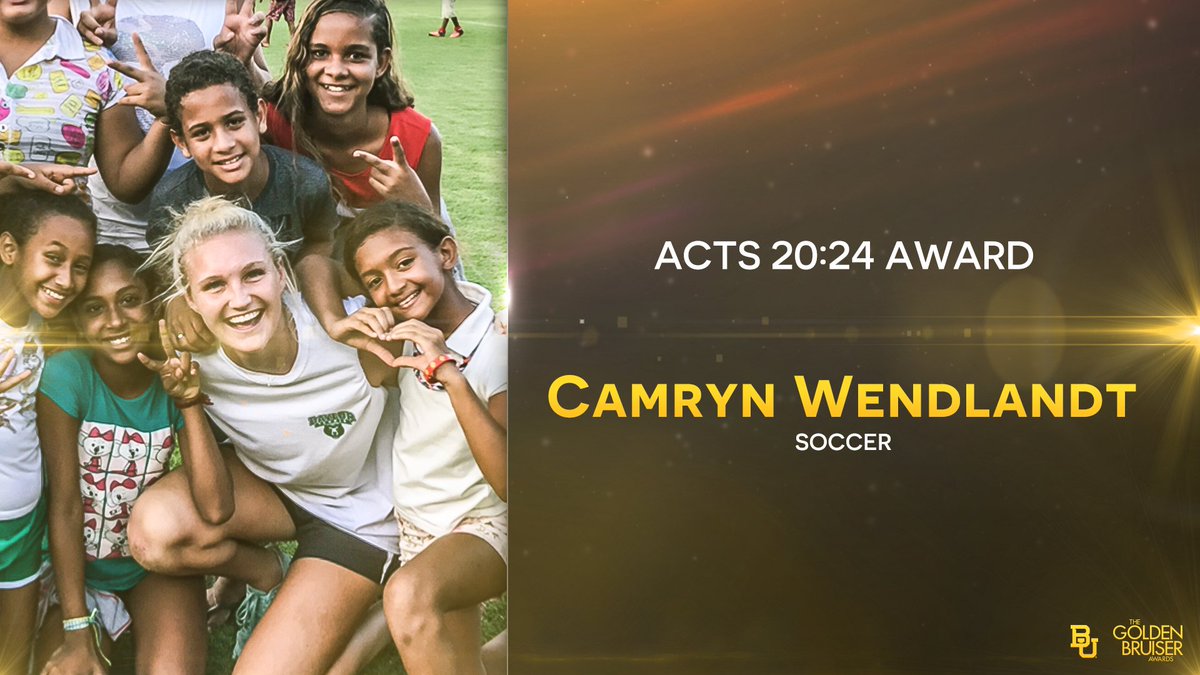 🙏 Our Acts 20:24 #GoldenBruisers19 🏆goes to Camryn Wendlandt! #SicEm