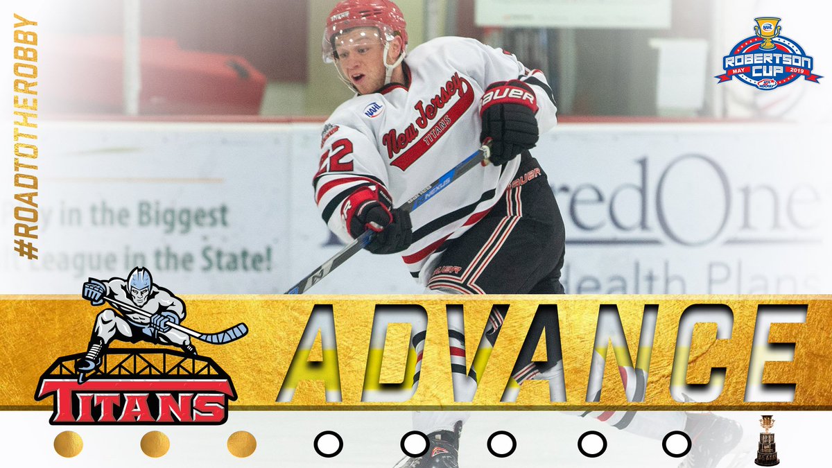 The <a href="/NAHLTitans/">New Jersey Titans - NAHL</a> pull off the UPSET!! 

Three straight wins to advance to the East Division Finals! | #RoadToTheRobby