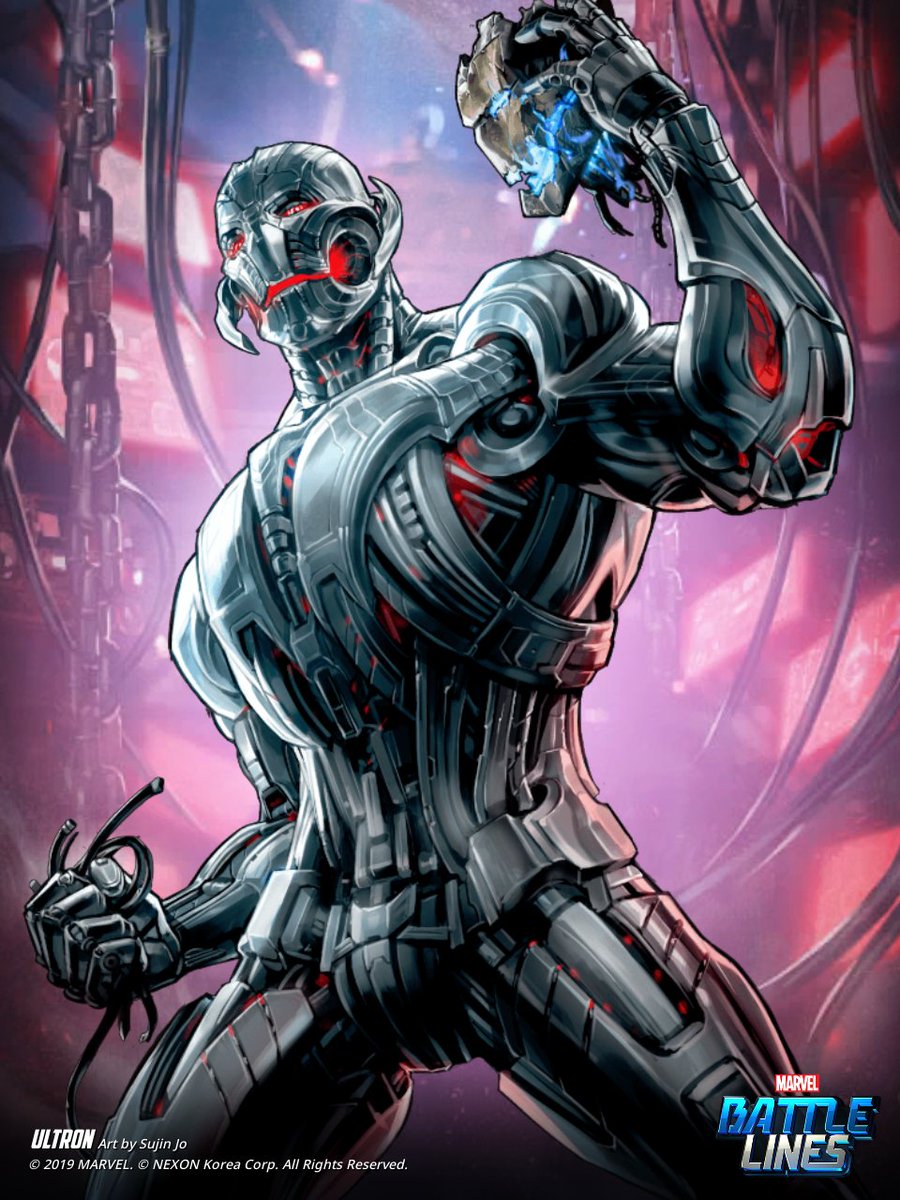마블 배틀라인 토르, 아이언맨, 울트론 캐릭터 일러스트, 캡틴마블 액션카드 작업했습니다! 울트론 메카닉 느낌을 살리는게 재밌었네요.  엔드게임 개봉까지 D-1...!