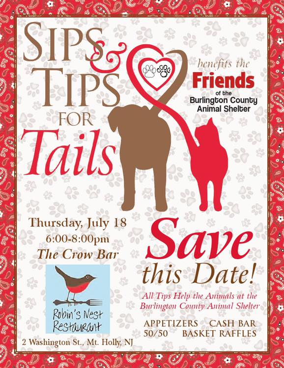 FriendsofBCAS's tweet image. Save the date!  In July at @robinsnestnj 
#adoptdontshop #fun #sipsandtips