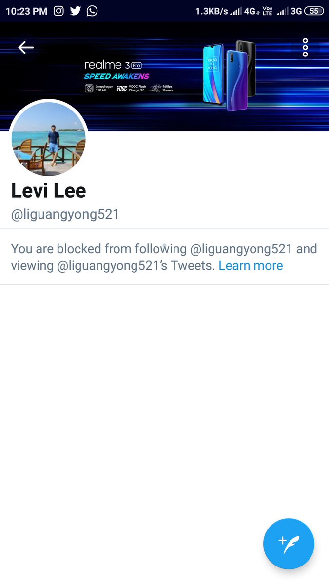 apiyush265's tweet photo. @realmemobiles @Flipkart So RealMe can't hear appraisal of other brands! They have started blocking users who are speaking against #FakeMe3Pro 
How justificable is this? 
Come on @realmecareIN @realmemobiles https://t.co/154URvinI8