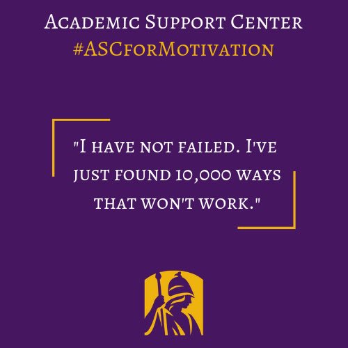 UAlbanyAdvising's tweet photo. #UAlbany Whenever you need some words of encouragement, don’t be afraid to #ASCForMotivation. 💜💛 https://t.co/0JZ2r0hKbi
