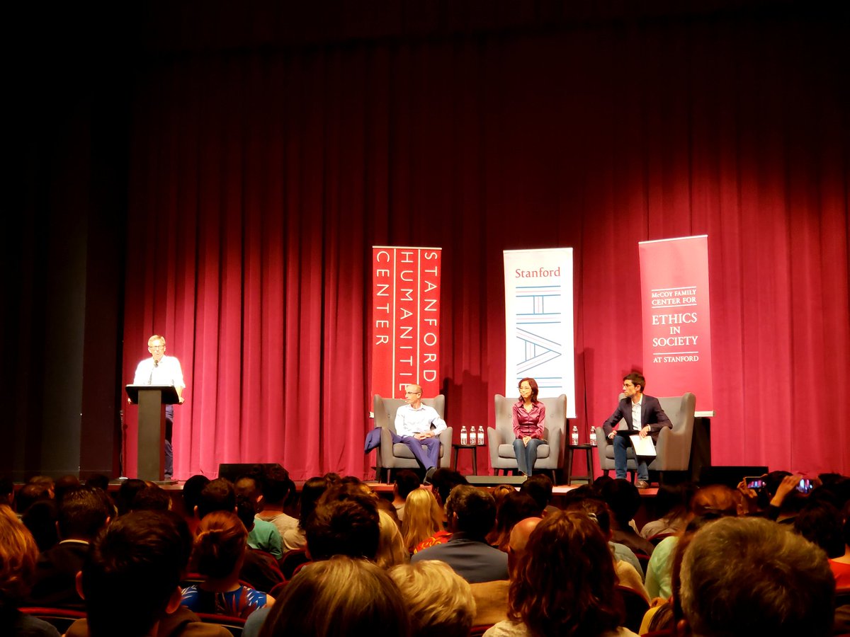 lyouseff's tweet image. @StanfordHAI Are we in a technological crisis or in a philosophical crisis? At tonight&apos;s conversation between historian and author @harari_yuval and HAI Co-director @drfeifei, moderated by @WIRED Editor in Chief @nxthompson. #AIHumanity