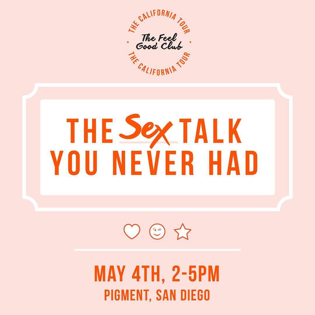 Have you heard the news?! Our next stop on The Feel Good California Tour is in San Diego on May 4th for The Sex Talk You Never Had. Take the survey below for your chance at a free ticket!
dtgs.typeform.com/to/NlX0Gy