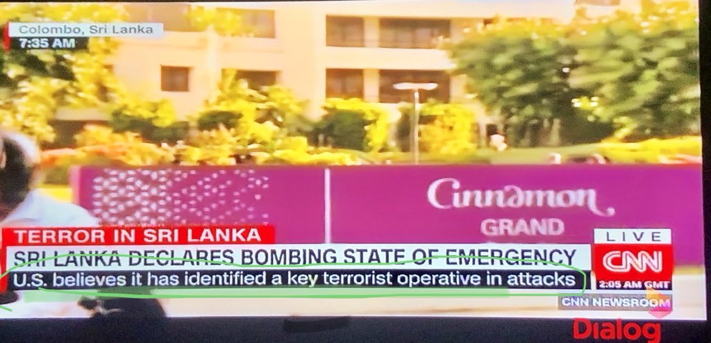JayomiL's tweet photo. Certain international media trying to portray the attacks in Sri Lanka as an ongoing ethnic conflict without acknowledging extremist Islamic group that’s said to carry out carnage. Shameful! Only CNN has the sense to report the fact of terror operative behind this #reporttruth https://t.co/8Vv12KTVQm